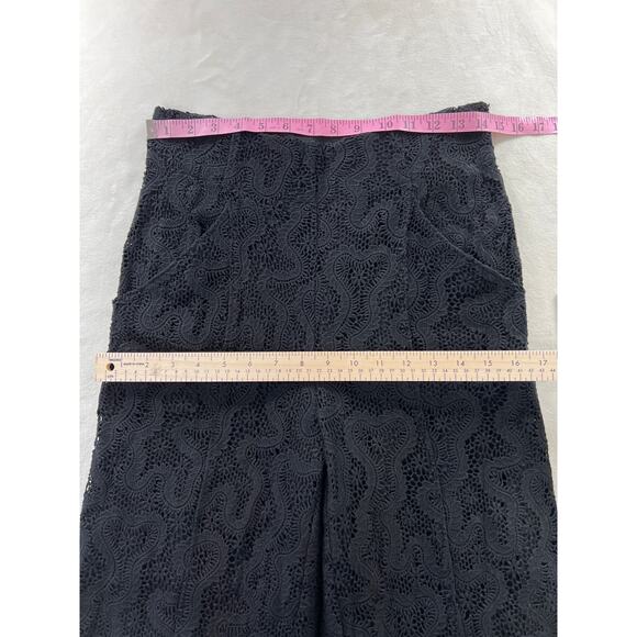 A.L.C. Elie Lace Wide Leg Trouser Pants Womens 2 / XS Eyelet Lace Black Capsule - Picture 9 of 13